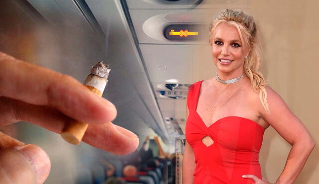 Britney Spears was reportedly reprimanded by authorities after an incident, where she allegedly drank alcohol and lit a cigarette mid-air. Photo: GLR composition/AFP/DailyExpress Britney Spears was reportedly reprimanded by authorities after an incident, where she allegedly drank alcohol and lit a cigarette mid-air. Photo: GLR composition/AFP/DailyExpress