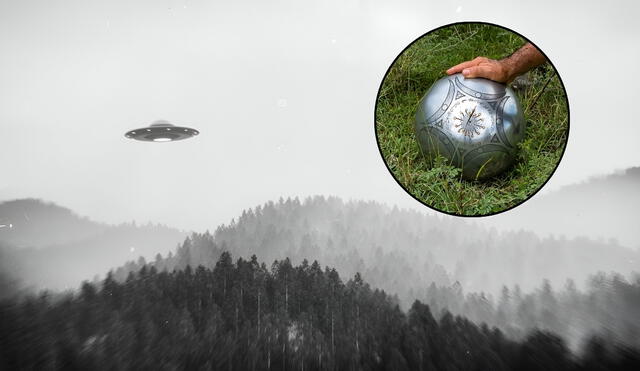 The mysterious metal sphere found in Colombia has drawn worldwide attention as experts explore its possible extraterrestrial origin. Photo: GLR News Composition/X
