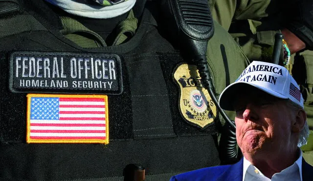 Trump's administration will increased the agents on ICE, in order to extend the raids and the deportations. Photo: GLR Composition / AFP News Trump's administration will increased the agents on ICE, in order to extend the raids and the deportations. Photo: GLR Composition / AFP News