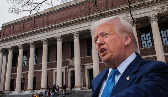 Trump's administrations demmand federal agencies to cancel their contracts with Harvard University. Photo: GLR Composition / AFP News Trump's administrations demmand federal agencies to cancel their contracts with Harvard University. Photo: GLR Composition / AFP News
