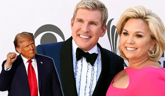 President Donald Trumps gives Todd and Julie Chrisley a total pardon of their sentences due to tax evassion and bank fraud. Photo: GLR Composition / EFE / AP Photo President Donald Trumps gives Todd and Julie Chrisley a total pardon of their sentences due to tax evassion and bank fraud. Photo: GLR Composition / EFE / AP Photo