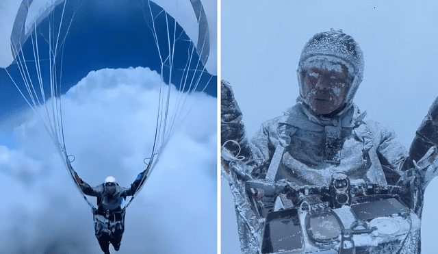 A Chinese paraglider accidentally takes flight and almost breaks a world record. Photo: GLR Composition/South China Morning/CGTN A Chinese paraglider accidentally takes flight and almost breaks a world record. Photo: GLR Composition/South China Morning/CGTN