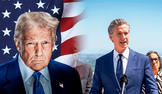 Trump threatens to cut California funds over trans athlete in girls’ track finals. Photo: GLR composition/ Federal Flags, France 24 & @cagovernor on IG Trump threatens to cut California funds over trans athlete in girls’ track finals. Photo: GLR composition/ Federal Flags, France 24 & @cagovernor on IG