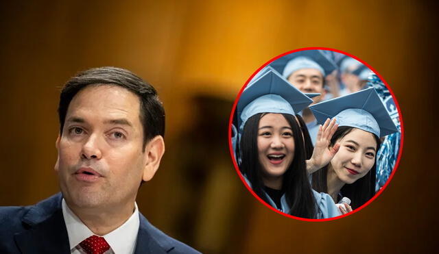 Marco Rubio, Secretary of State, published a statement against Chinese students. Photo: GLR Composition / IC Photo