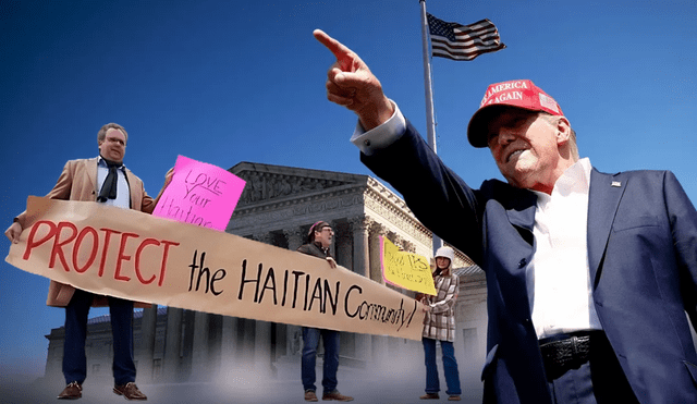 Trump receives Supreme Court approval to repeal humanitarian protections for more than half a million immigrants. Photo: GLR Composition/ Trump receives Supreme Court approval to repeal humanitarian protections for more than half a million immigrants. Photo: GLR Composition/