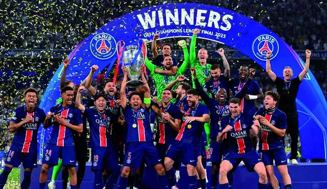 Paris Saint German wins their first UEFA Champions League against Inter Millan with a smashing score of 5-0. Photo: X: PSG_inside Paris Saint German wins their first UEFA Champions League against Inter Millan with a smashing score of 5-0. Photo: X: PSG_inside