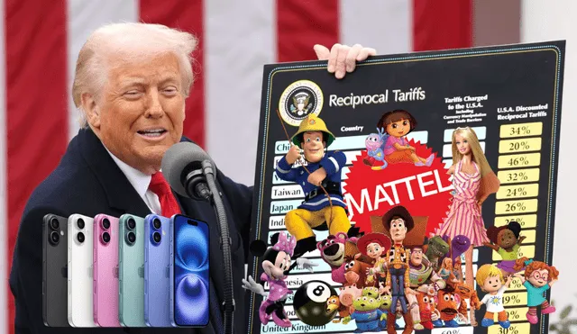 Trump imposes high tariffs on Apple and Mattel, which have products manufactured abroad. Photo: GLR Composition/World Politics Review/Grintek/SKY CREATIVE TRADING & CONTRACTING Trump imposes high tariffs on Apple and Mattel, which have products manufactured abroad. Photo: GLR Composition/World Politics Review/Grintek/SKY CREATIVE TRADING & CONTRACTING