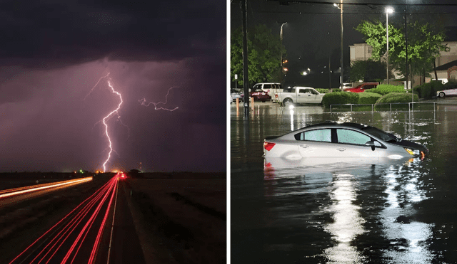 Storms and floods leave one dead and several rescued in Texas and the Midwest. Photo: GLR Composition/Shelby County Reporter/Chron Storms and floods leave one dead and several rescued in Texas and the Midwest. Photo: GLR Composition/Shelby County Reporter/Chron