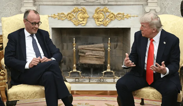 Donald Trump and German Chancellor met to discuss the Russia-Ukraine conflict. Photo: Brendan SMIALOWSKI / AFP