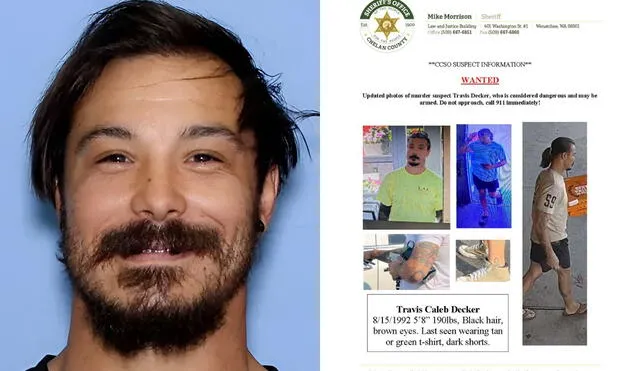 Authorities release updated photos of Travis Decker as the multi-agency manhunt continues across state lines. Photo: Wenatchee Police Department/ Chelan County Sheriff's Office Authorities release updated photos of Travis Decker as the multi-agency manhunt continues across state lines. Photo: Wenatchee Police Department/ Chelan County Sheriff's Office
