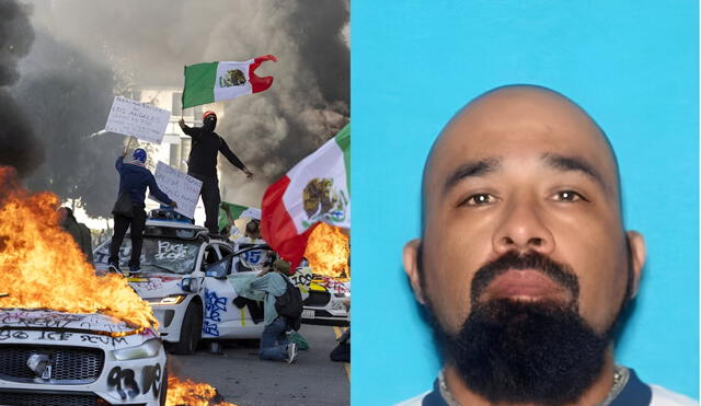 FBI intensifies search for suspect who hurled rocks at police during Los Angeles protest; a $50,000 reward is being offered for information leading to his arrest. Photo: GLR News Composition/ AFP/ X FBI intensifies search for suspect who hurled rocks at police during Los Angeles protest; a $50,000 reward is being offered for information leading to his arrest. Photo: GLR News Composition/ AFP/ X