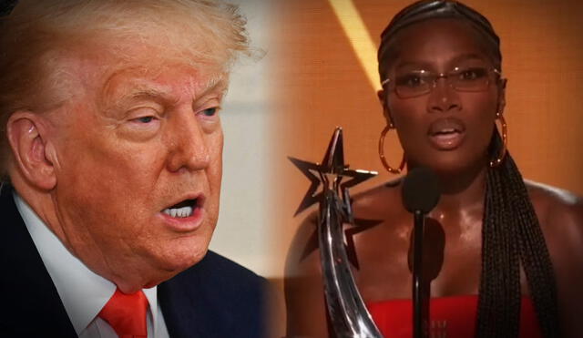 Rap star Doechii used her acceptance speech to criticized Donald Trump's moves to stop the LA protests. Photo: GLR Composition / BET Awards / AFP News Rap star Doechii used her acceptance speech to criticized Donald Trump's moves to stop the LA protests. Photo: GLR Composition / BET Awards / AFP News