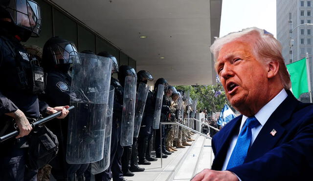 A new U.S. Court order limits the Troop's intervention on L.A. protest after Trump's order to deploy. Photo: GLR News composition / AFP News / CBS A new U.S. Court order limits the Troop's intervention on L.A. protest after Trump's order to deploy. Photo: GLR News composition / AFP News / CBS