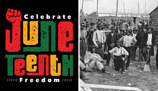 Juneteenth is celebrated every June 19 to commemorate the Black cultural struggle of 1865. Photo: GLR Composition/San Jose Public Library/History.com Juneteenth is celebrated every June 19 to commemorate the Black cultural struggle of 1865. Photo: GLR Composition/San Jose Public Library/History.com