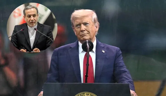 Trump and Iran’s Araghchi clash diplomatically as Tehran urges a U.S. call to halt Netanyahu. Photo: GLR News Composition/AFP/X