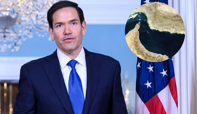 U.S. Senator Marco Rubio speaks on the potential global impact of Iran closing the vital Strait of Hormuz oil route. Photo: GLR News Composition/AFP/NASA Earth Observatory U.S. Senator Marco Rubio speaks on the potential global impact of Iran closing the vital Strait of Hormuz oil route. Photo: GLR News Composition/AFP/NASA Earth Observatory