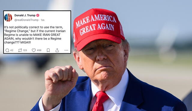 President Trump delivers a bold message after U.S. airstrikes on Iran, declaring "Make Iran Great Again" and hinting at possible regime change in Tehran. Photo: GLR News Composition/AFP/Donald Trump Truth Social account President Trump delivers a bold message after U.S. airstrikes on Iran, declaring "Make Iran Great Again" and hinting at possible regime change in Tehran. Photo: GLR News Composition/AFP/Donald Trump Truth Social account