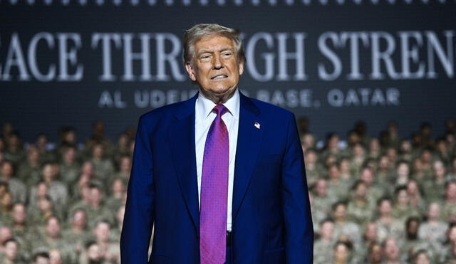 Trump greets troops at Al-Udeid Air Base weeks before Iran's attack, which Qatar called a "flagrant violation" of its sovereignty. Photo: AFP Trump greets troops at Al-Udeid Air Base weeks before Iran's attack, which Qatar called a "flagrant violation" of its sovereignty. Photo: AFP