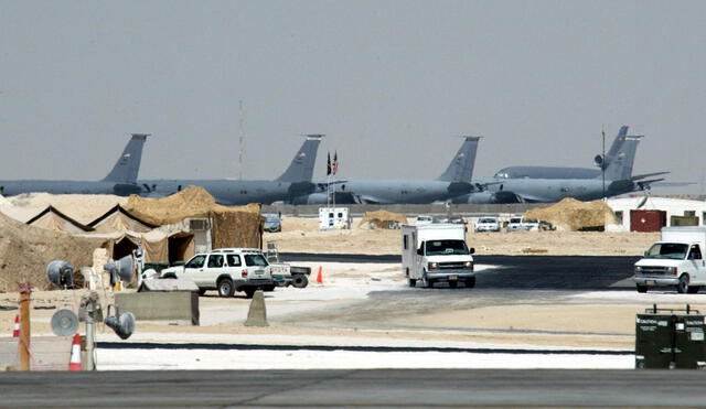 A general view of Al-Udeid Air Base near Doha, pictured in 2002. Photo: AFP A general view of Al-Udeid Air Base near Doha, pictured in 2002. Photo: AFP