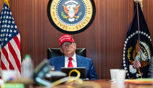 President Trump downplayed Iran’s missile strike on a U.S. base in Qatar, calling it “very weak” and thanking Tehran for the advance warning. Photo: AFP President Trump downplayed Iran’s missile strike on a U.S. base in Qatar, calling it “very weak” and thanking Tehran for the advance warning. Photo: AFP