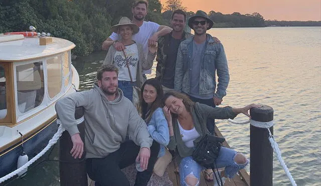Liam Hemsworth pasa vacaciones con su familia para olvidar a Miley Cyrus