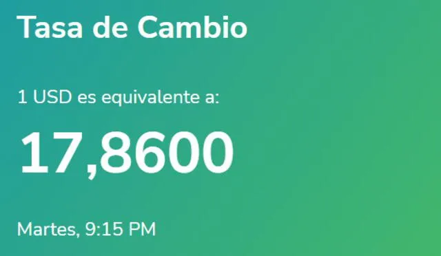 El portal Yummy Dólar estableció el precio del dólar a 17,86 bolívares en Venezuela. Foto: captura - yummy-dolar.web.app