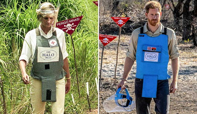 Príncipe Harry emula a Lady Di caminando sobre campo repleto de minas antipersonales