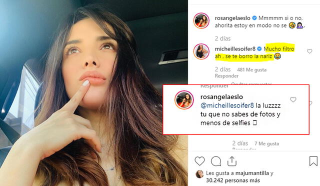 Rosángela Espinoza le responde a Michelle Soifer.(Foto: captura)