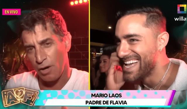  Mario Laos, padre de Flavia Laos, reveló que se lleva mejor con Austin Palao que con el antiguo novio de su hija, Patricio Parodi. Foto: captura Willax TV   