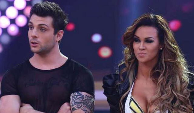  Nicola Porcella y Angie Arizaga. Foto: captura/América TV    