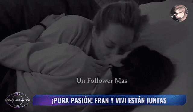 Fran y Vivi se besan en el "Gran hermano Chile". Foto: Chilevisión   