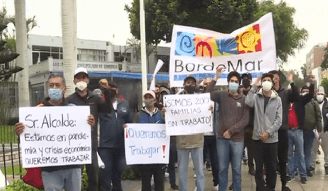 Dueños de establecimientos piden la reapertura del boulevard Bordemar. Foto: TV Perú   