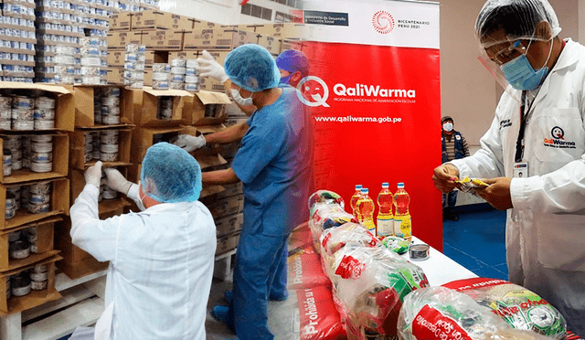 Qali Warma es un programa que brinda alimentación en colegios a nivel nacional. Foto: Composición LR/Andina.    