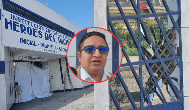 Autoridades de colegio Héroes del Pacifico responsabilizan a la presidenta y al Ministerio del Interior. Foto: Composición LR   