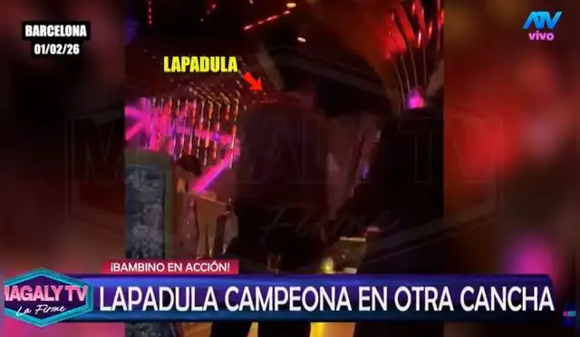 Lapadula con mujer que no es su esposa. Foto: Captura ATV Lapadula con mujer que no es su esposa. Foto: Captura ATV
