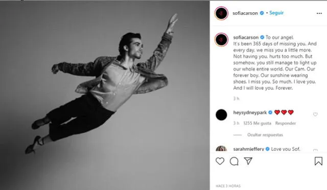 Sofia Carson en Instagram