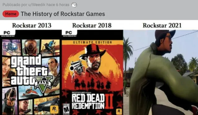 Memes sobre Rockstar. Foto: Reddit