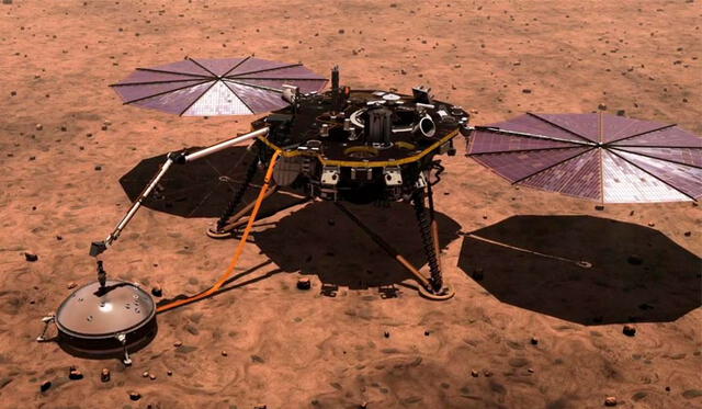 La misión Insight aterrizó en Marte en noviembre de 2018. Imagen: NASA.