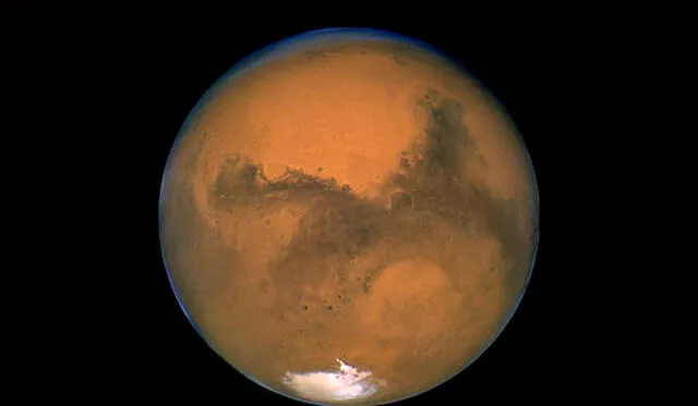 Fotografía de Marte captada por la NASA.