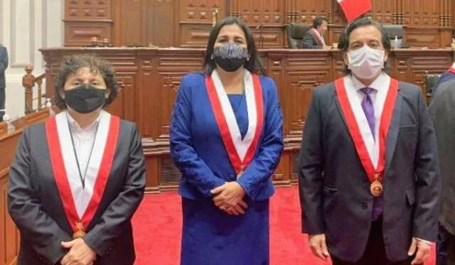 Los tres congresistas del Partido Morado se negaron a darle la confianza al gabinete Bellido. Foto: twitter Partido Morado.