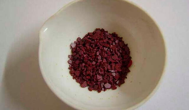 Muestra de cromo hexavalente. Crédito: NIH.