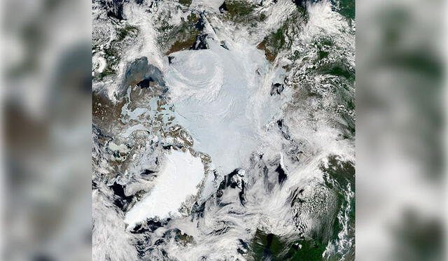 Imagen construida por MODIS a partir de observaciones satelitales de la NASA.