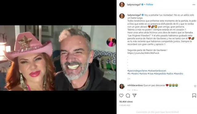 Lady Noriega se despide de Sebastián Boscán. Foto: Instagram/@ladynoriega7 Lady Noriega se despide de Sebastián Boscán. Foto: Instagram/@ladynoriega7