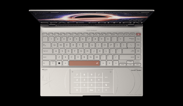 Además del teclado retroiluminado, hay un teclado numérico LED integrado en el touchpad. Foto: Asus