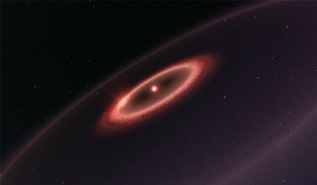 Cinturones de polvo alrededor de Próxima Centauri. Crédito: ESO.