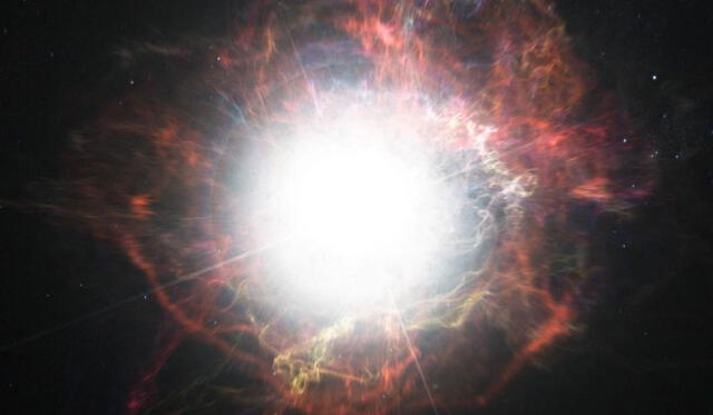 Imagen de una supernova, uno de los fenómenos más brillantes del universo.