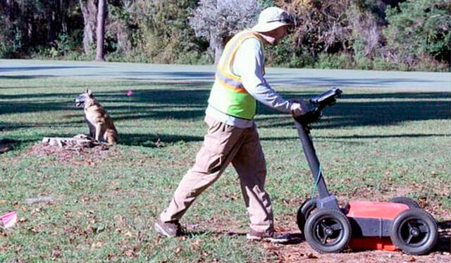 El arqueólogo estudió el área con un radar y utilizó perros para olfatear cadáveres. Foto: Nacional Parks Service.