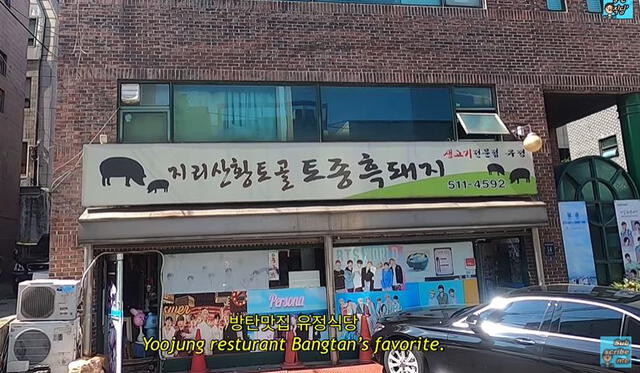 Restaurante favorito de BTS cuando eran trainees y rookies. Foto: captura YouTube