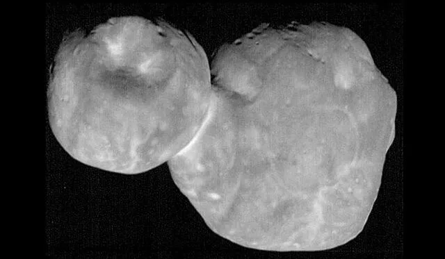 Arrokoth, tras el paso de la sonda New Horizons de la NASA el 1 de enero de 2019.