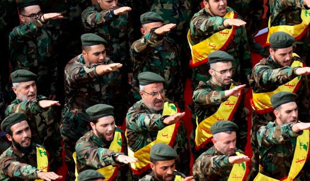 Miembros de Hezbolá en Líbano. Foto: AFP.